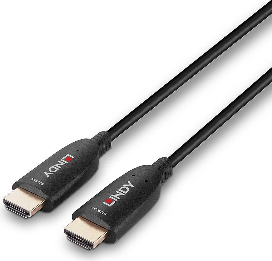 Купить Lindy 100m Fibre-Optic-Hybrid HDMI 8K60 Kabel - 100 m - HDMI Typ A (Standard) - HDMI Typ A (Standard) - 48 Gbit/s - Schwarz (38518) в магазине wardena.ru