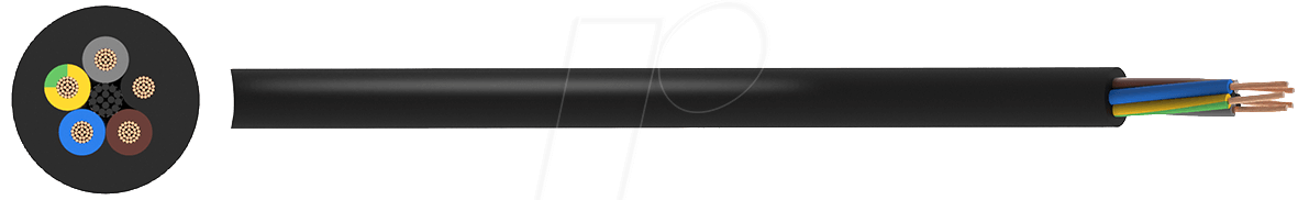 Купить RND CABLE RND 475-00045 - Anschlussleitung H05VV-F, 5 x 0,75 mm, 50 m, schwarz (RND 475-00045) в магазине wardena.ru