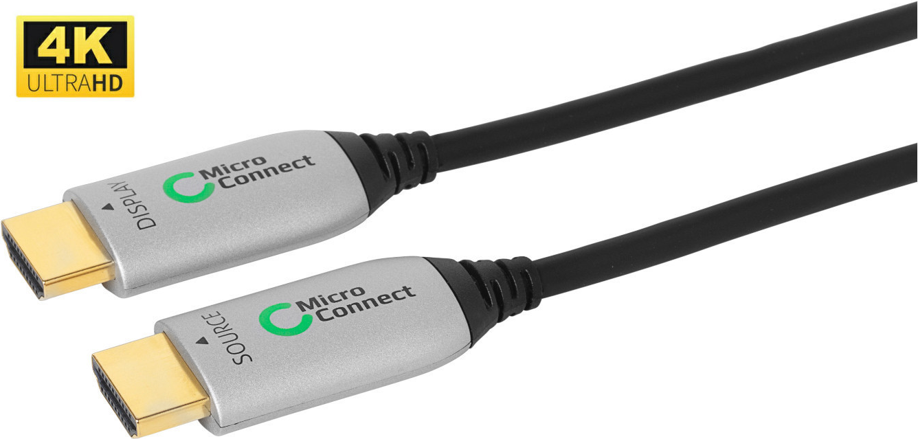 Купить MicroConnect Premium - HDMI-Kabel mit Ethernet - HDMI männlich zu HDMI männlich - 15 m - Hybrid Kupfer/Kohlefaser - Schwarz - HAOC-Kabel (Hybrid Active Optical Cable), Dolby TrueHD-Unterstützung, unterstützt 4K 60 Hz (40 (HDM191915V2.0OP) в магазине wardena.ru