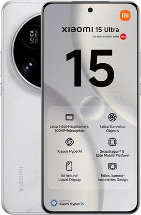Купить Xiaomi 15 Ultra 17,1 cm (6.73") Dual-SIM 5G USB Typ-C 16 GB 512 GB 5410 mAh Weiß (MZB0JHOEU) в магазине wardena.ru
