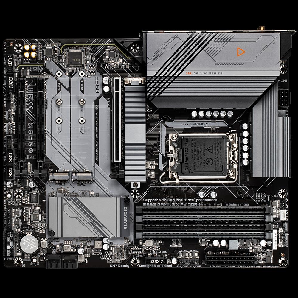 Купить Gigabyte B660 GAMING X AX DDR4 - Intel - LGA 1700 - Intel® Celeron® - Intel® Core™ i3 - Intel Core i5 - Intel Core i7 - Intel Core i9 - Intel® Pentium® - DDR4-SDRAM - 128 GB - DIMM (B660 GAMING X AX DDR4) в магазине wardena.ru