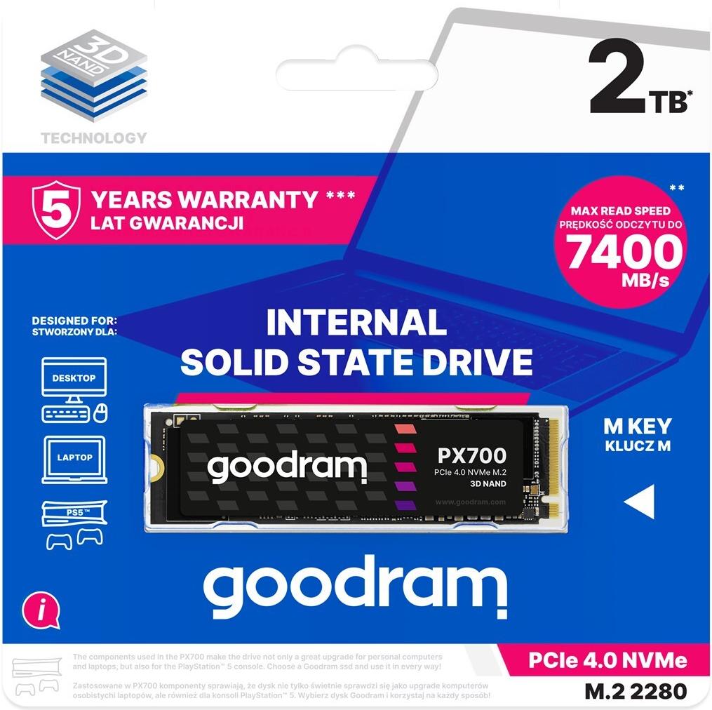 Купить Goodram PX700 SSD SSDPR-PX700-02T-80 Internes Solid State Drive M.2 2,05 TB PCI Express 4.0 3D NAND NVMe (SSDPR-PX700-02T-80) в магазине wardena.ru