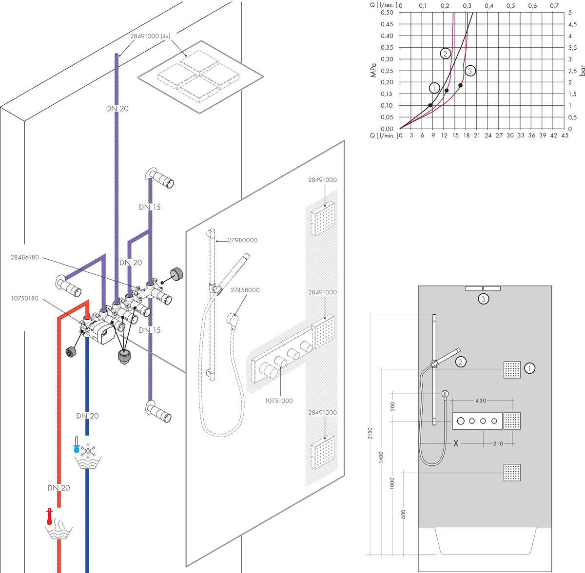 Купить Hansgrohe FixFit Шланговое подсоединение E с клапаном обратного тока хром 27458000 в магазине wardena.ru