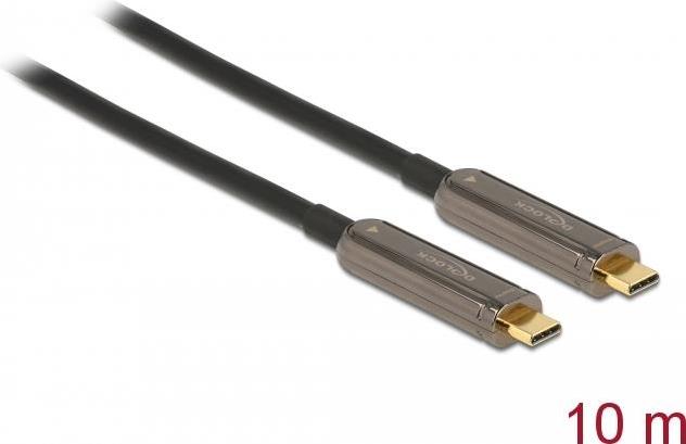 Купить Delock - USB-Kabel - USB-C (M) zu USB-C (M) - USB 3.2 Gen 1 / DisplayPort 1.2 - 10 m - Active Optical Cable (AOC), unterstützt 4K 60 Hz (3840 x 2160) - Schwarz (84103) в магазине wardena.ru