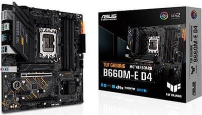 Купить ASUS TUF GAMING B660M-E D4 - Motherboard - micro ATX - LGA1700-Sockel - B660 Chipsatz - USB-C Gen2, USB 3.2 Gen 1, USB 3.2 Gen 2 - 2.5 Gigabit LAN - Onboard-Grafik (CPU erforderlich) - HD Audio (8-Kanal) (90MB19J0-M0EAY0) в магазине wardena.ru