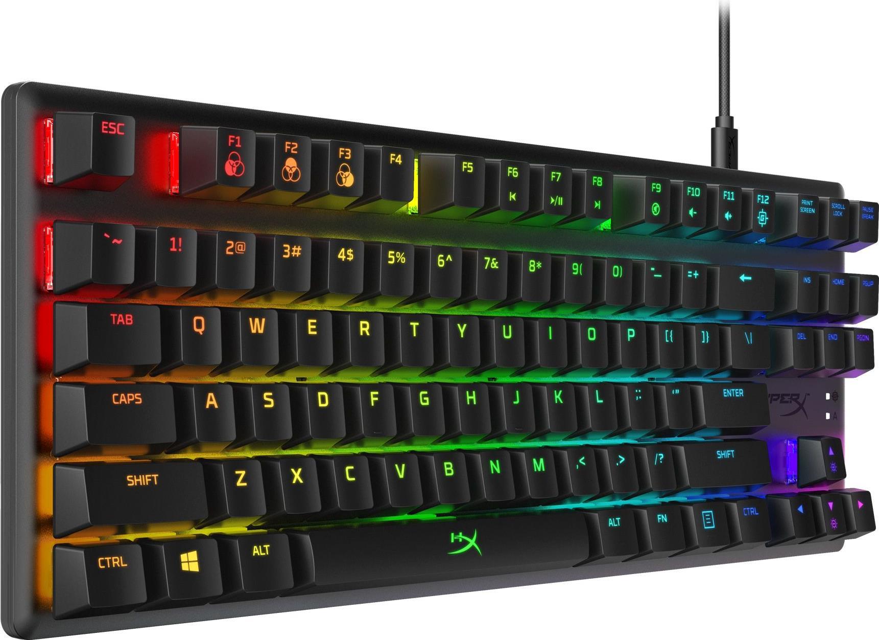 Купить HyperX Alloy Origins Core - Tastatur - backlit - USB - Englisch - US - Schlüsselschalter: HyperX Red (HX-KB7RDX-US) в магазине wardena.ru