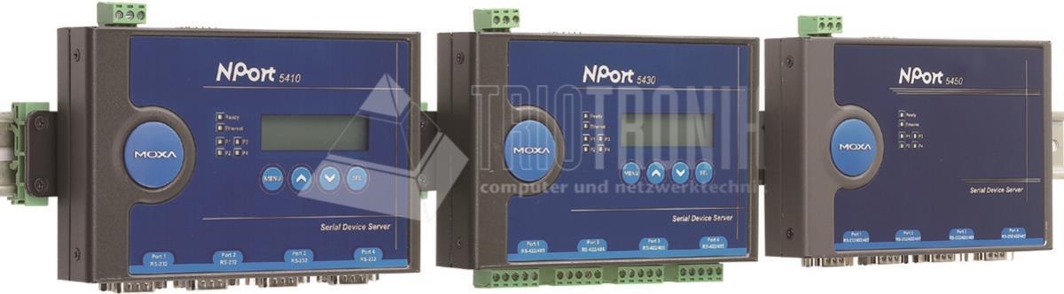 Купить Moxa NPort 5450 - Geräteserver - 4 Anschlüsse - 100Mb LAN, RS-232, RS-422, RS-485 - Gleichstrom (NPort 5450) в магазине wardena.ru