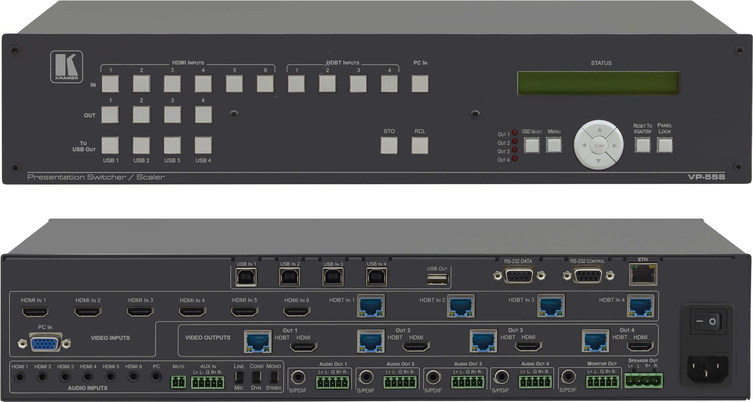 Купить Kramer Electronics VP-558 - Schwarz - 640 x 480,800 x 600,1024 x 768,1280 x 1024,1280 x 720,1280 x 768,1280 x 800,1360 x 768,1400 x... - 100 - 240 V - 436 mm - 365 mm - 88 mm (70-00558020) в магазине wardena.ru