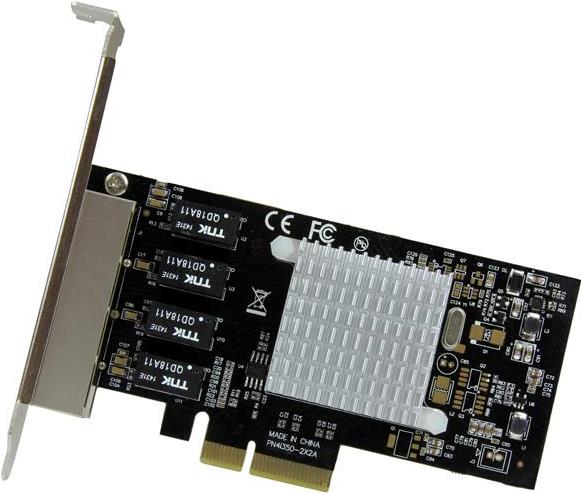 Купить StarTech.com 4 Port PCI Express Gigabit Ethernet Netzwerkkarte - Intel I350 NIC - Netzwerkadapter - PCIe x4 Low-Profile - GigE - 1000Base-T - Schwarz (ST4000SPEXI) в магазине wardena.ru