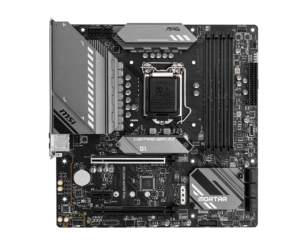 Купить MSI MAG B560M MORTAR - Motherboard - micro ATX - LGA1200-Sockel - B560 - USB-C Gen2, USB 3.2 Gen 1, USB-C Gen 2x2 - 2.5 Gigabit LAN - Onboard-Grafik (CPU erforderlich) - HD Audio (8-Kanal) (7D17-002R) в магазине wardena.ru