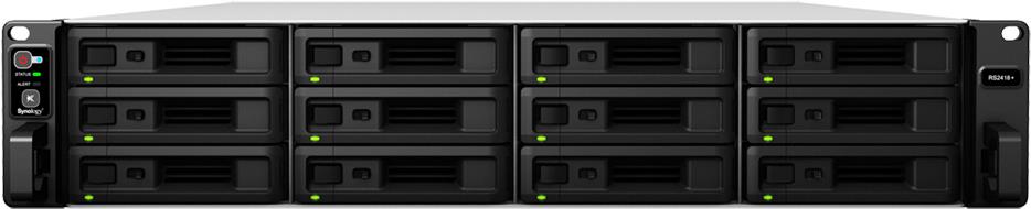 Купить Synology RackStation RS2418RP+ - NAS-Server - 12 Schächte - Rack - einbaufähig - SATA 6Gb/s - RAID 0, 1, 5, 6, 10, JBOD, 5 Hot Spare, 6 Hot Spare, 10-Hot-Spare, 1 Hot-Spare - RAM 4 GB - Gigabit Ethernet - iSCSI Support - в магазине wardena.ru