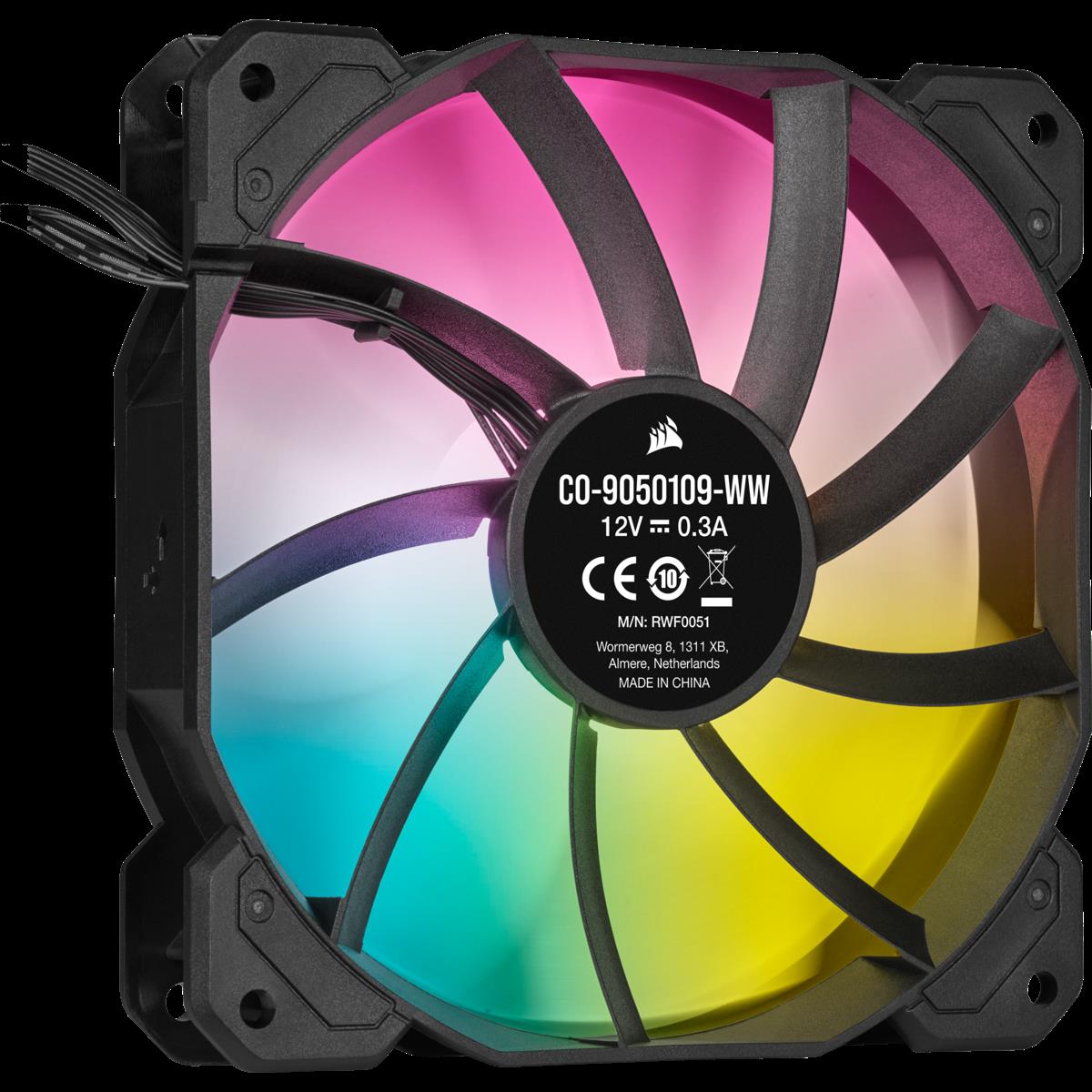 Купить CORSAIR iCUE SP120 RGB ELITE - System Schrank-Gebläseset - 120 mm (Packung mit 3) (CO-9050109-WW) в магазине wardena.ru