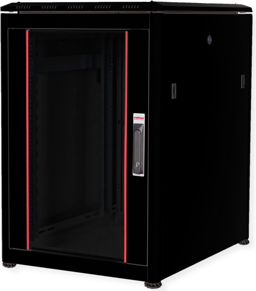 Купить Roline Pro - Schrank Netzwerkschrank - mit Glastür, 600 x 800 mm (B x T) - Jet Black, RAL 9005 - 16U - 48.3 cm (19") (26.21.0217) в магазине wardena.ru