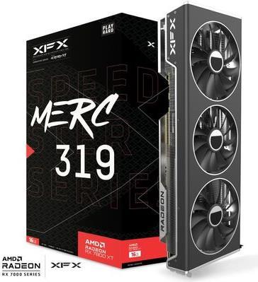 Купить XFX Speedster MERC 319 BLACK Edition AMD Radeon RX 7800 XT 16 GB GDDR6 (RX-78TMERCB9) в магазине wardena.ru