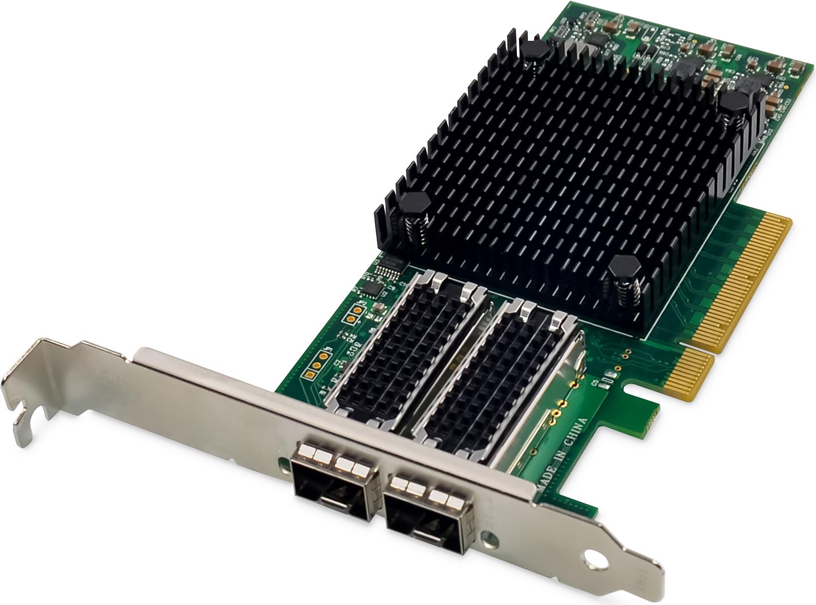 Купить Digitus Dual-Port 25G SFP28 Adapter - Eingebaut - Kabelgebunden - PCI Express - Faser - 25000 Mbit/s - Schwarz - Grün (DN-10180) в магазине wardena.ru