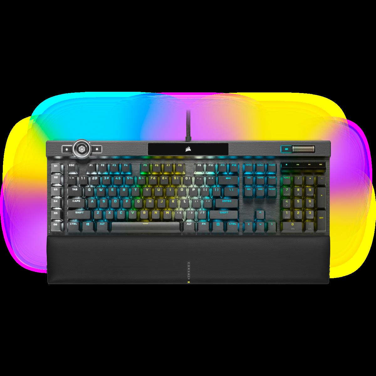 Купить CORSAIR Gaming K100 RGB - Tastatur - Hintergrundbeleuchtung - USB - Deutsch - Tastenschalter: Cherry MX Speed RGB Silberschalter - Aluminium schwarz eloxiert (gebürstet) (CH-912A014-DE) в магазине wardena.ru