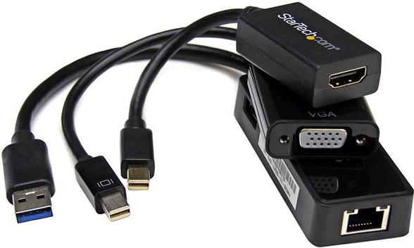Купить StarTech.com HDMI VGA and Gigabit Ethernet Adapter Bundle - MDP to HDMI / VGA - USB3.0 to GbE - Notebook-Zubehörpaket - Schwarz (MSTP3MDPUGBK) в магазине wardena.ru