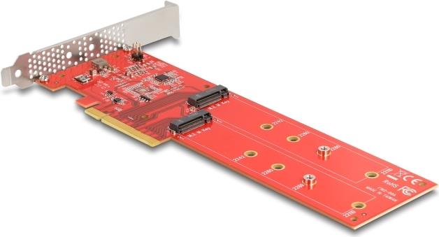 Купить Delock PCI Express x8 Karte zu 2 x intern NVMe M.2 Key M 110 mm - Bifurcation - Low Profile (90616) в магазине wardena.ru