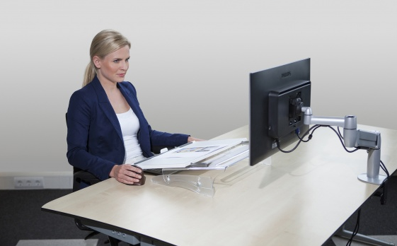 Купить Bakker Elkhuizen FlexDesk 630N - Vorlagenhalter - klar (BNEFDESK630N) в магазине wardena.ru