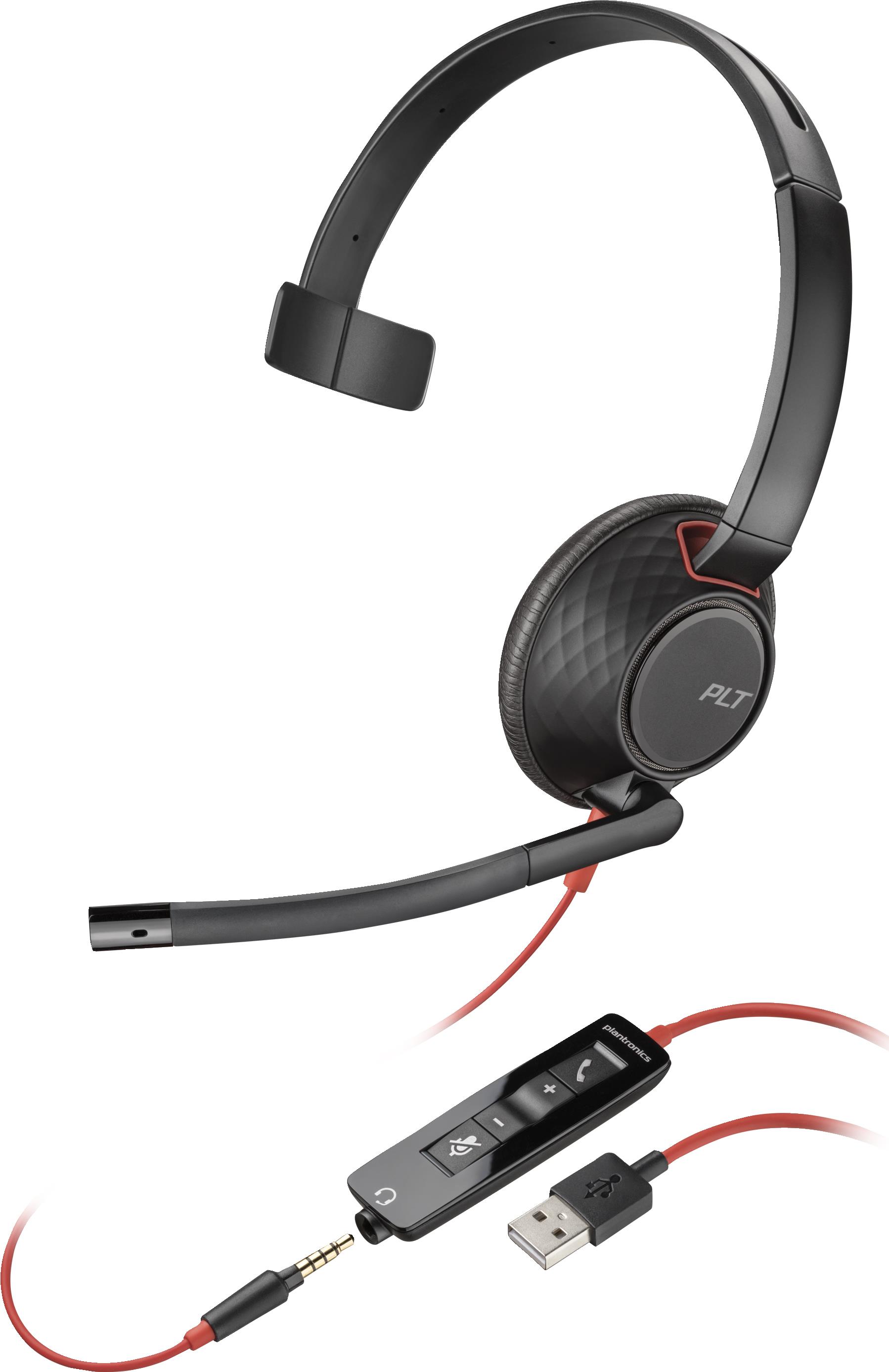Купить HP POLY Poly Blackwire 5210 - Blackwire 5200 series - Headset - On-Ear - kabelgebunden - aktive Rauschunterdrückung - 3,5 mm Stecker, USB-A - Schwarz - Zertifiziert für Skype für Unternehmen, Zertifiziert für Microsoft T (80R98AA) в магазине wardena.ru