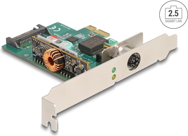 Купить Delock PCI Express x1 Netzwerkkarte 2,5 Gigabit LAN 1 x M12 PoE+ (90760) в магазине wardena.ru