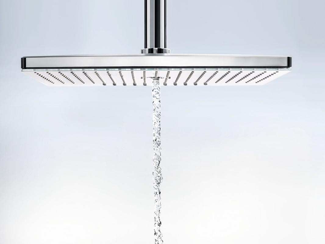 Купить Hansgrohe Rainmaker Select Верхний душ 460 2jet с потолочным подсоединением хром-белый матовый 24004400 в магазине wardena.ru