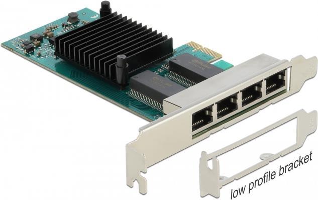 Купить Delock - Netzwerkadapter - PCIe 2,1 - Gigabit Ethernet x 4 (88504) в магазине wardena.ru