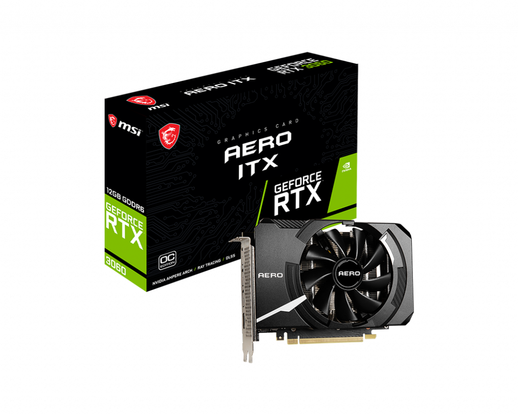 Купить MSI GeForce RTX 3060 AERO ITX 12G OC - Grafikkarten - GF RTX 3060 - 12 GB GDDR6 - PCIe 4.0 - HDMI, 3 x DisplayPort (V809-3689R) в магазине wardena.ru
