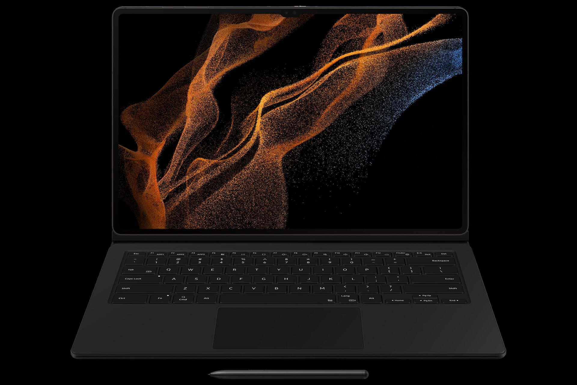 Купить Samsung EF-DX900 - Tastatur und Foliohülle (Buch-Cover) - mit Touchpad - hintergrundbeleuchtet - POGO pin - Schwarz Tastatur, Schwarz Gehäuse - für Galaxy Tab S8 Ultra (EF-DX900BBGGDE) в магазине wardena.ru