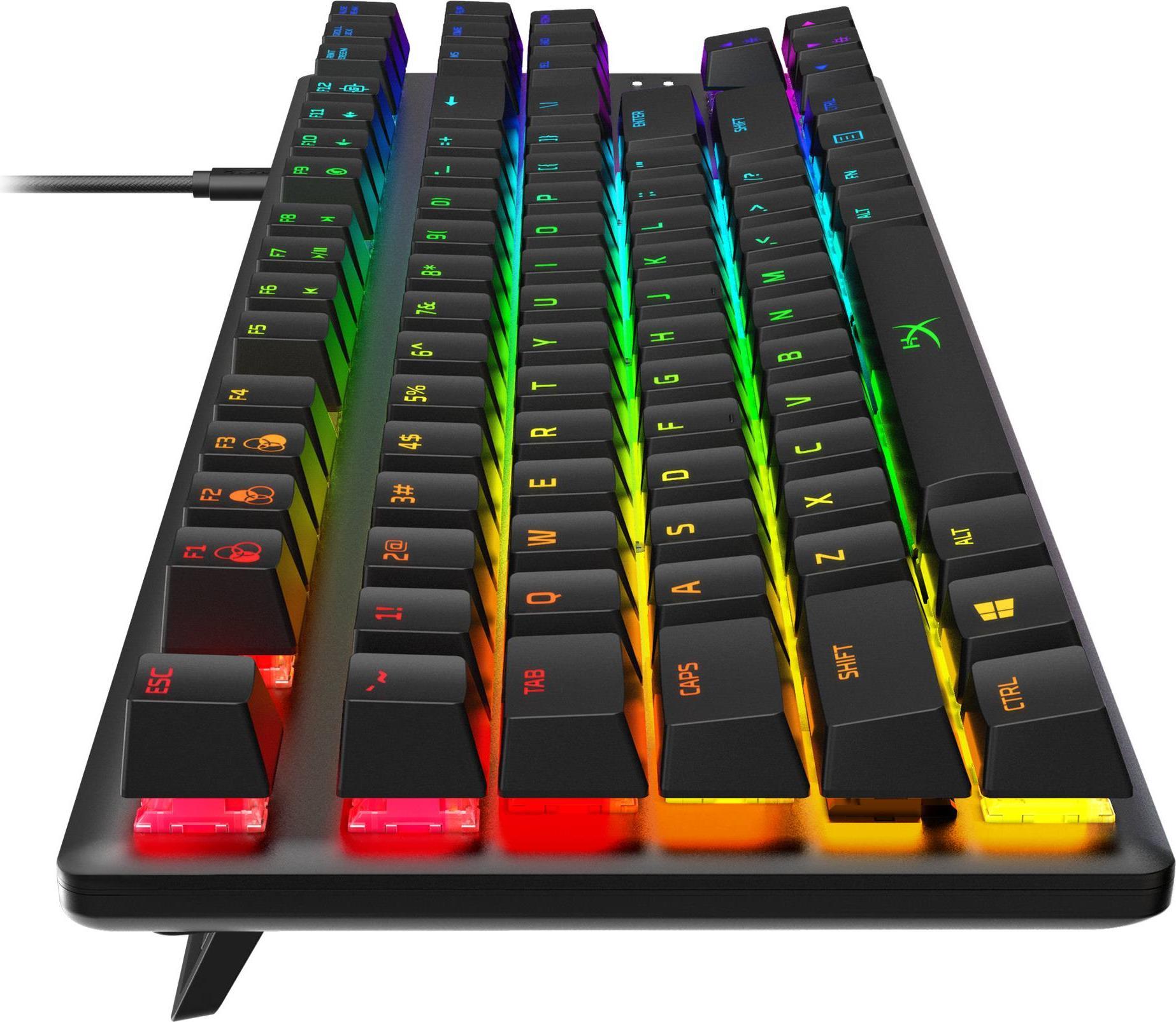 Купить HyperX Alloy Origins Core - Tastatur - backlit - USB - Englisch - US - Schlüsselschalter: HyperX Red (HX-KB7RDX-US) в магазине wardena.ru