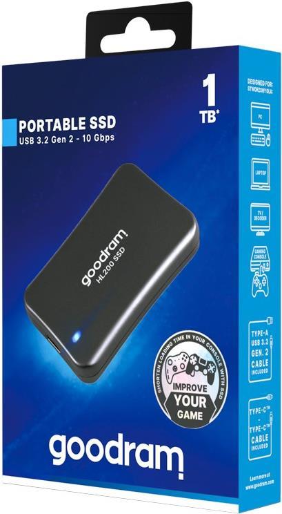 Купить Goodram SSDPR-HL200-01T Externes Solid State Drive 1,02 TB Grau (SSDPR-HL200-01T) в магазине wardena.ru