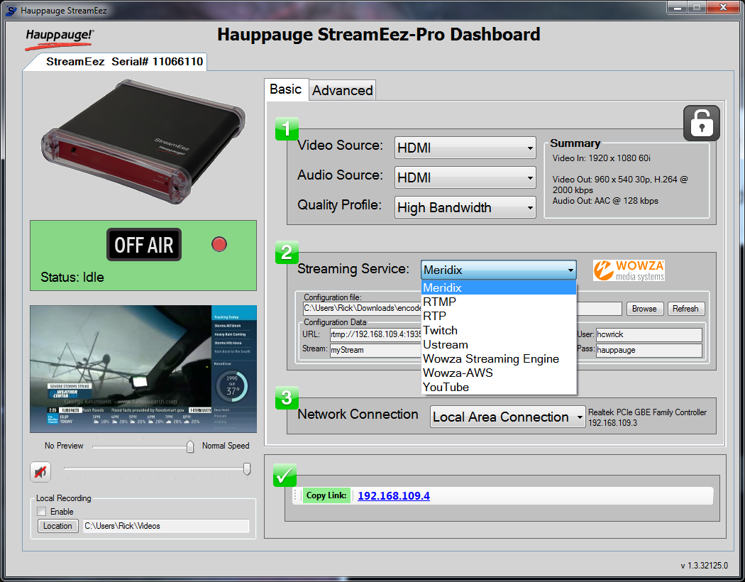 Купить Hauppauge StreamEez-Pro - Web-Broadcaster (01534) в магазине wardena.ru