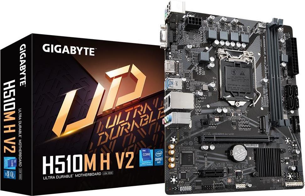 Купить GIGABYTE H510M H V2 LGA1200 mATX MB 2xDDR4 4xSATA 1xM.2 (H510M H V2) в магазине wardena.ru