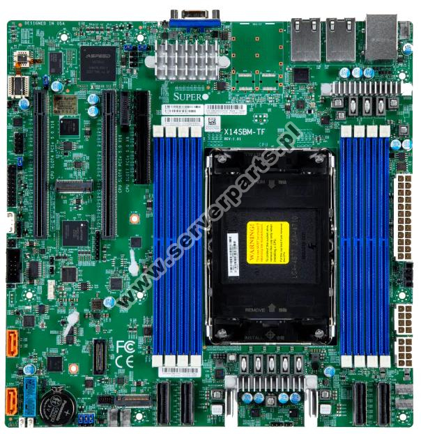 Купить Motherboard Supermicro MBD-X14SBM-TF SoC LGA4710 Socket E2 SATA M.2 DDR5 IPMI в магазине wardena.ru