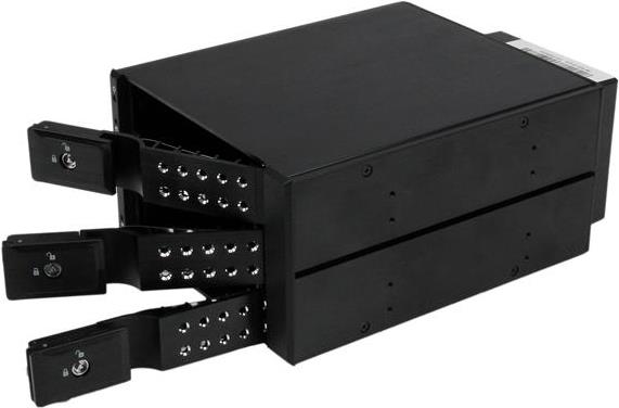 Купить StarTech.com 3-fach 3,5 trägerloser SATA Festplatten Aluminium Wechselrahmen Backplane - 3 Bay 3.5"  (8,9cm) Mobiles HDD Speicher Rack - Mobiles Speicher-Rack - 2.5" (6.4 cm) - Schwarz - für P/N: 25SAT35HDD, PEXMSATA3422 (HSB3SATSASBA) в магазине wardena.ru