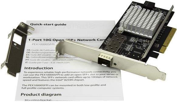 Купить StarTech.com 1-Port 10G Open SFP+ Network Card - PCIe - Intel Chip - MM/SM - Netzwerkadapter - PCIe 2,0 x8 - 10 GigE - 10GBase-LR, 10GBase-SR, 10GBase-LRM - Schwarz (PEX10000SFPI) в магазине wardena.ru