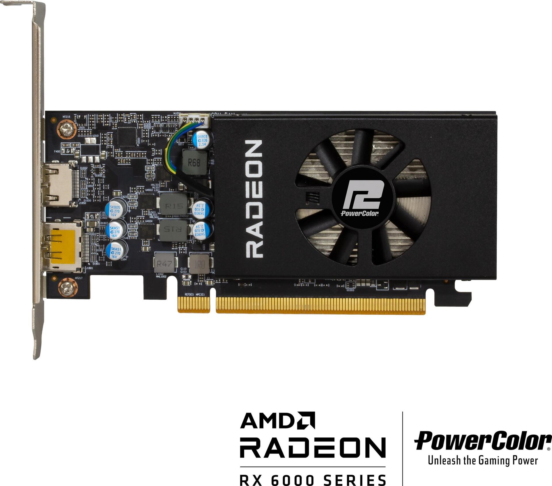 Купить PowerColor AXRX 6400 LP 4GBD6-DH Grafikkarte AMD Radeon RX 6400 4 GB GDDR6 (AXRX 6400 LP 4GBD6-DH) в магазине wardena.ru