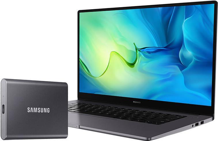 Купить HUAWEI MateBook D 15 WDI9A Space Gray inkl. Samsung SSD T7 500GB 39,62cm (15.6") IPS, Intel Core i3-1115G4, 8GB RAM, 256GB SSD, Windows 11 (53012UCL-SSD500) в магазине wardena.ru