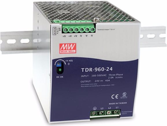 Купить MEAN WELL TDR-960-24 - 340 - 550 V - 47 - 63 Hz - 2A/400VAC - 1.4A/500VAC - Aktiv - Überspannung - Überhitzung - Überladung - Kurzschluss - Passiv (TDR-960-24) в магазине wardena.ru