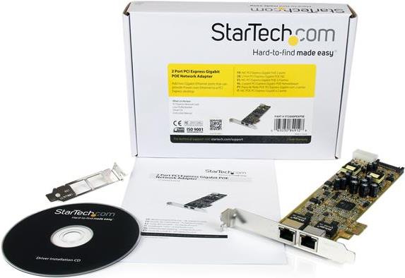 Купить StarTech.com Dual Port PCI Express Gigabit Netzwerkkarte - PCIe PoE/PSE NIC Server Adapter - Netzwerkadapter - PCIe - Gigabit Ethernet x 2 (ST2000PEXPSE) в магазине wardena.ru