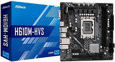 Купить ASRock H610M-HVS - Motherboard - micro ATX - LGA1700-Sockel - H610 Chipsatz - USB 3.2 Gen 1 - Gigabit LAN - Onboard-Grafik (CPU erforderlich) - HD Audio (8-Kanal) (90-MXBHT0-A0UAYZ) в магазине wardena.ru