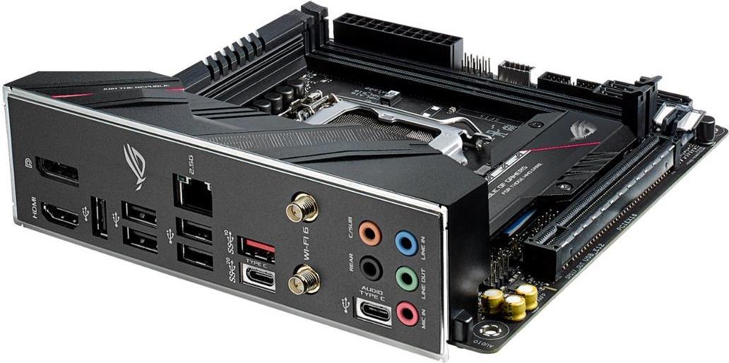 Купить ASUS ROG STRIX B560-I GAMING WIFI - Motherboard - Mini-ITX - LGA1200-Sockel - B560 - USB-C Gen2, USB 3.2 Gen 1, USB 3.2 Gen 2, USB-C Gen 2x2 - 2.5 Gigabit LAN, Wi-Fi - Onboard-Grafik (CPU erforderlich) - HD Audio (8-Kana (90MB16Y0-M0EAY0) в магазине wardena.ru