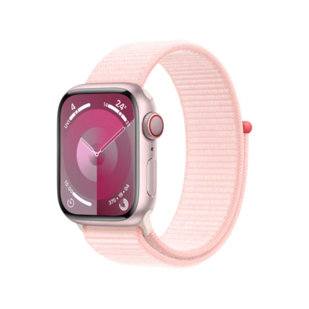 Купить APPLE Watch Series 9 GPS + Cellular 41mm Pink Aluminium Case with Light Pink Sport Loop (MRJ13QF/A) в магазине wardena.ru