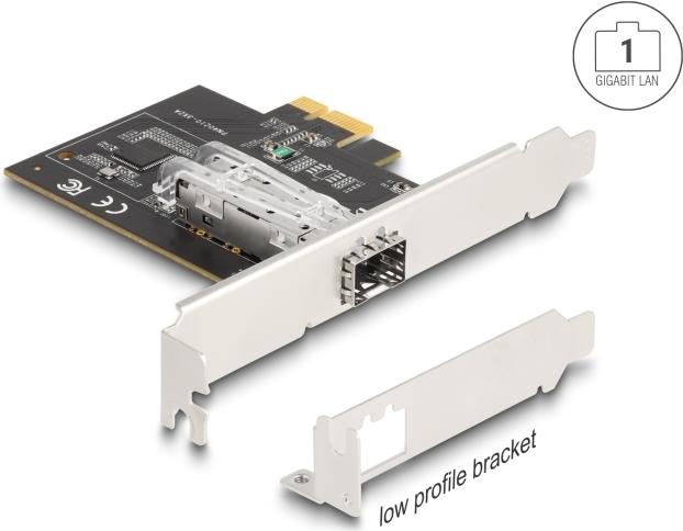 Купить Delock PCI Express x1 Karte zu 1 x SFP Slot Gigabit LAN i210 (88318) в магазине wardena.ru