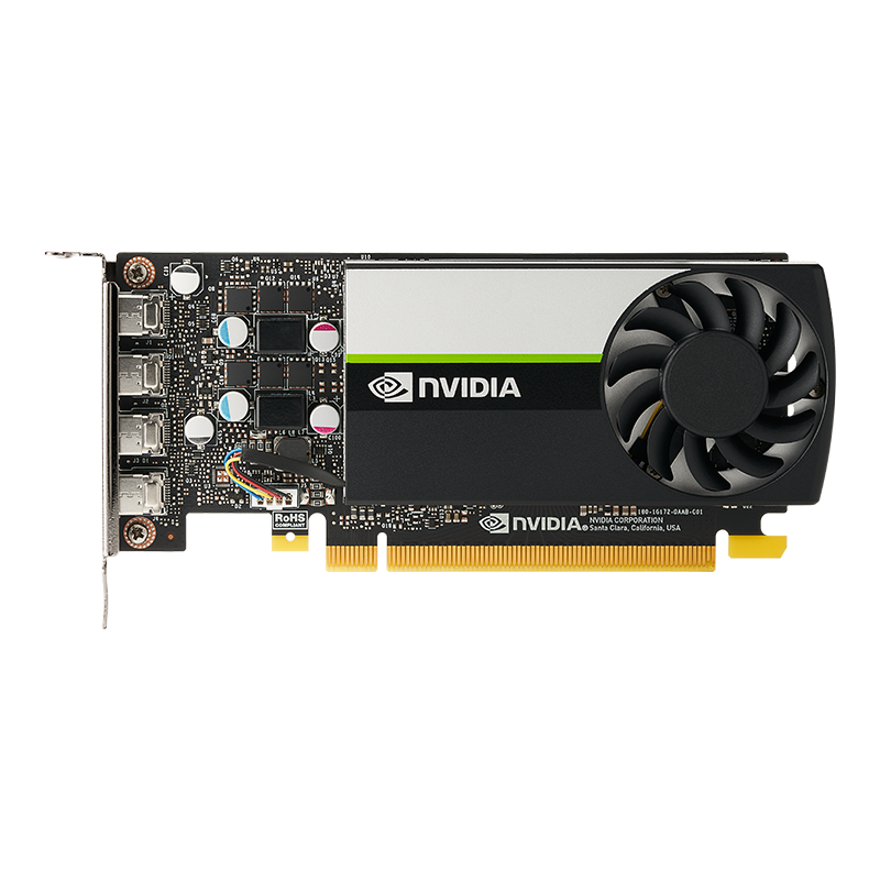 Купить PNY NVIDIA T1000 - Grafikkarten - T1000 - 4GB GDDR6 - PCIe 3.0 x16 Low-Profile - 4 x Mini DisplayPort (VCNT1000-PB) в магазине wardena.ru