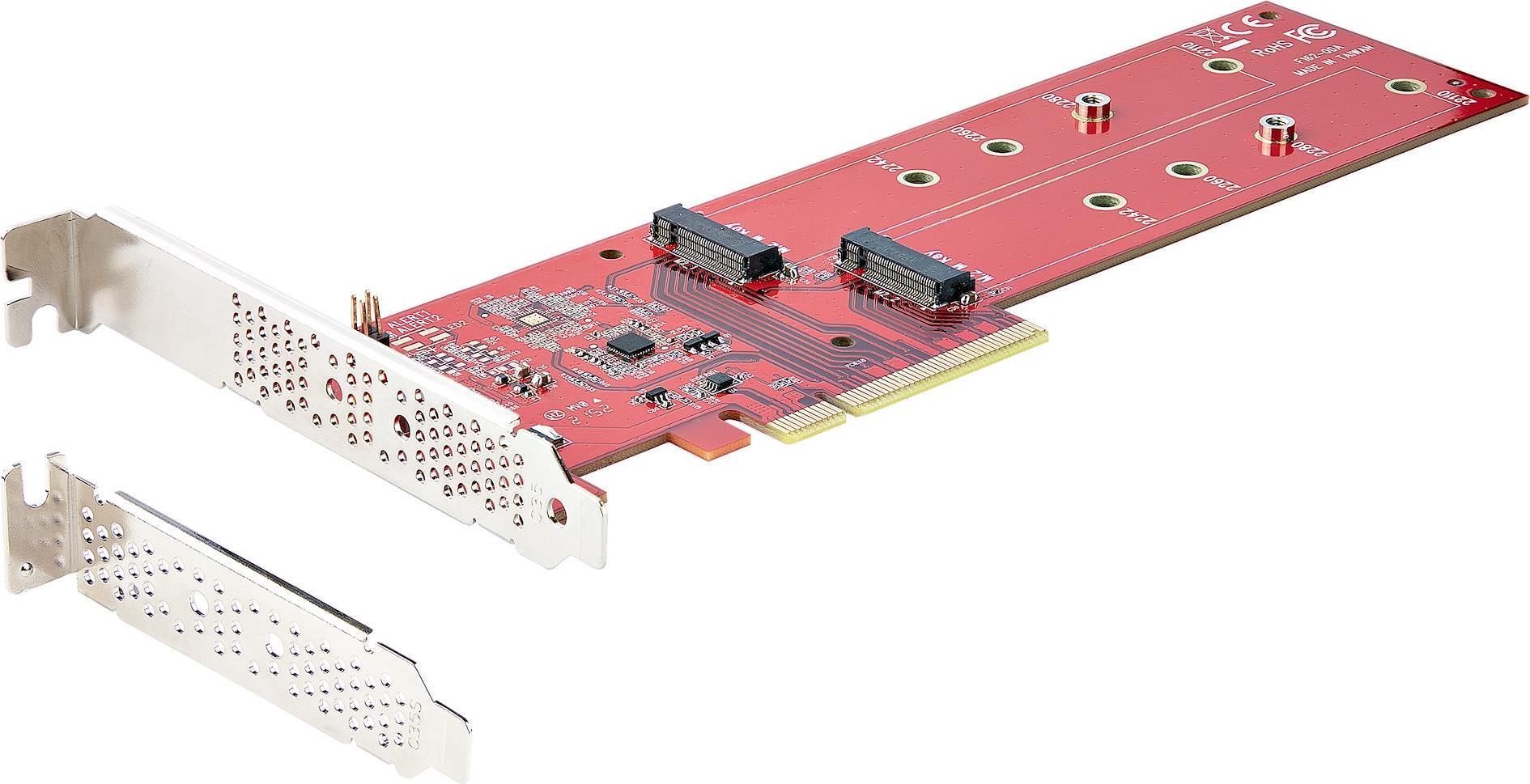 Купить STARTECH.COM Dual M 2 PCIe AdapterKarte PCIe x8/ x16 auf Dual AHCI oder NVMe M.2 SSDs PCI Express 4.0 Bifurkation Erforderlich (DUAL-M2-PCIE-CARD-B) в магазине wardena.ru