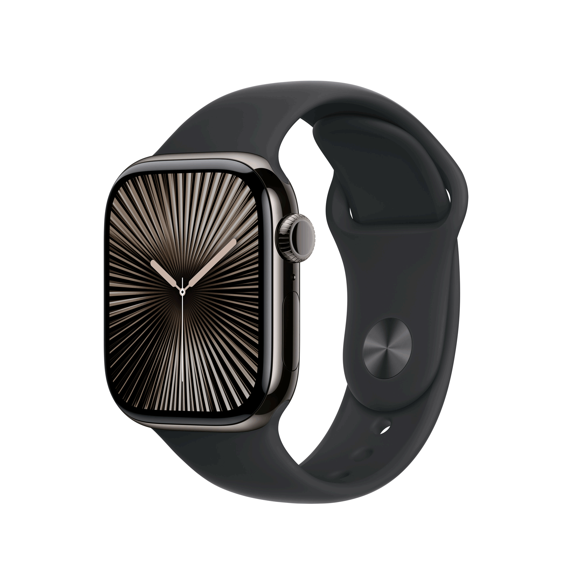 Купить Apple Watch Series 10 GPS + Cellular 42mm Slate Titanium Case mit Black Sport Band - S/M (MWXG3QF/A) в магазине wardena.ru