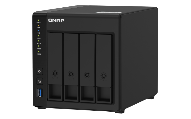 Купить QNAP TS-451D2 NAS Tower Eingebauter Ethernet-Anschluss Schwarz J4025 (TS-451D2-2G/12TBVN) в магазине wardena.ru