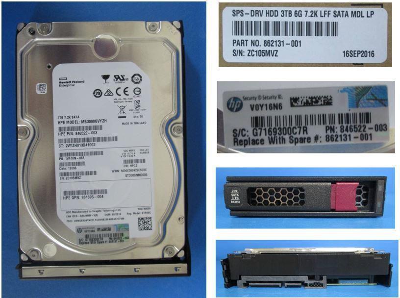 Купить HPE DRV HDD 3TB 6G 7.2K LFF SATA - Festplatte - Serial ATA (861688-S21) в магазине wardena.ru
