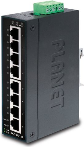 Купить PLANET IGS-801M - Switch - managed - 8 x 10/100/1000 - an DIN-Schiene montierbar в магазине wardena.ru